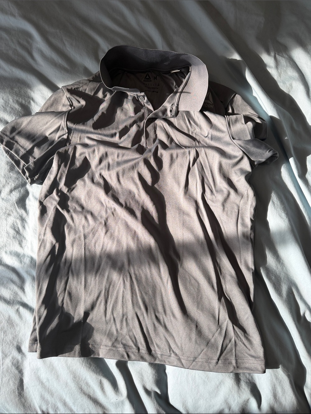 Reebok Men's Polo Shirt - Light Gray
